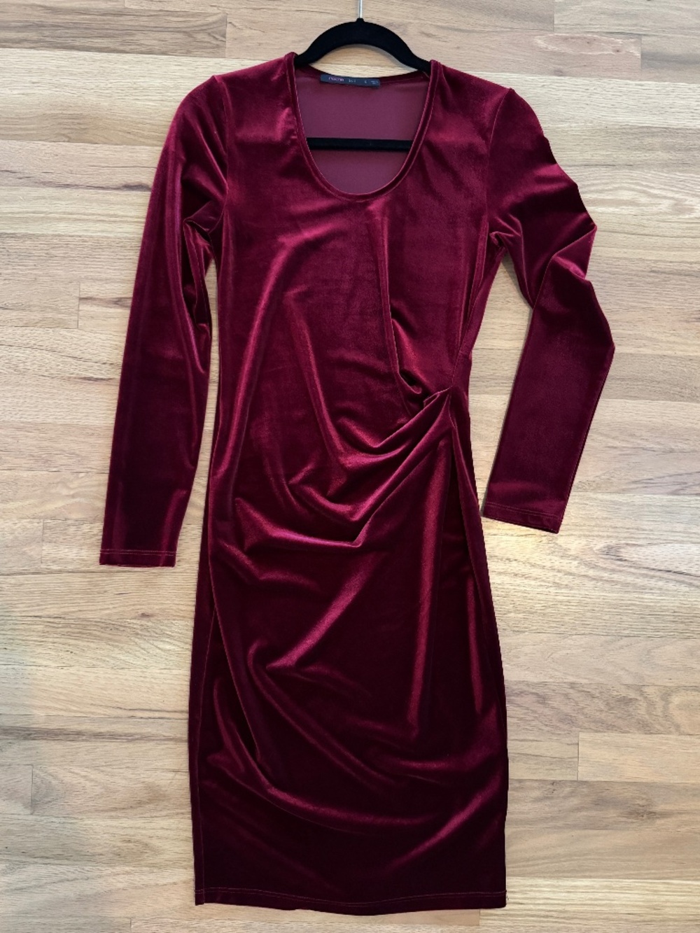 Cranberry Velvet Party Dress